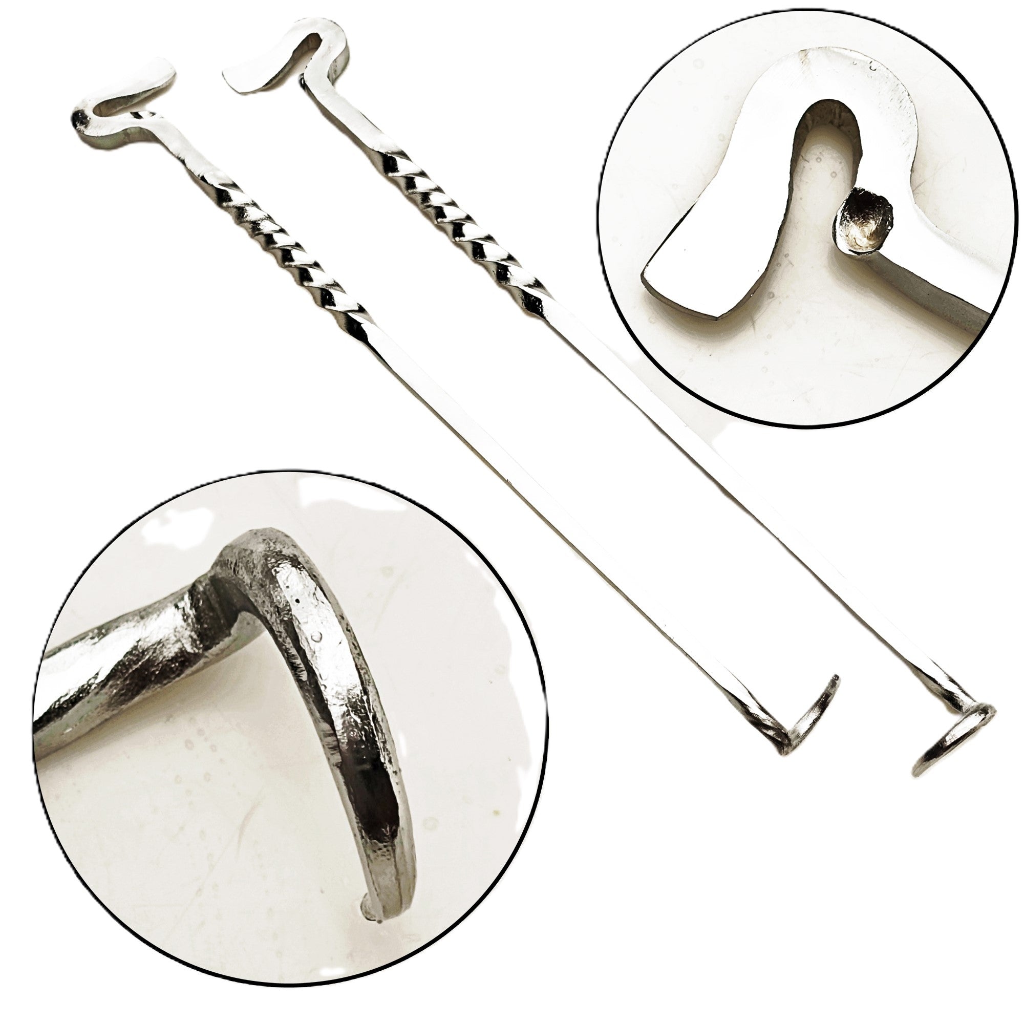 Ruddock Bros - 17" Pigtail Meat Flipper With Bottle Opener - Stainless Steel
