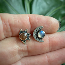 Load image into Gallery viewer, Sun &amp; Moon Studs / Ready to Ship