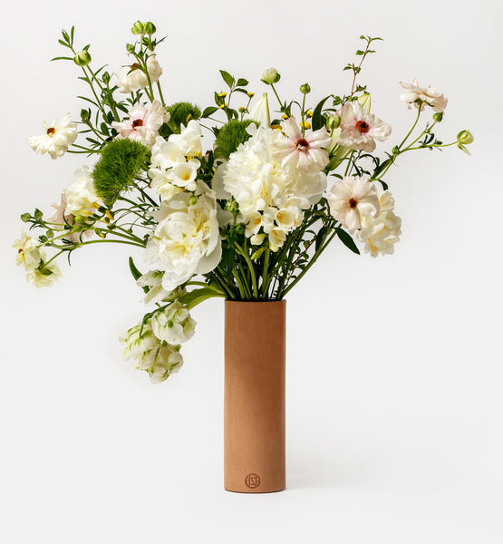 Cadine Flower Arrangement in Signature Leather Vase