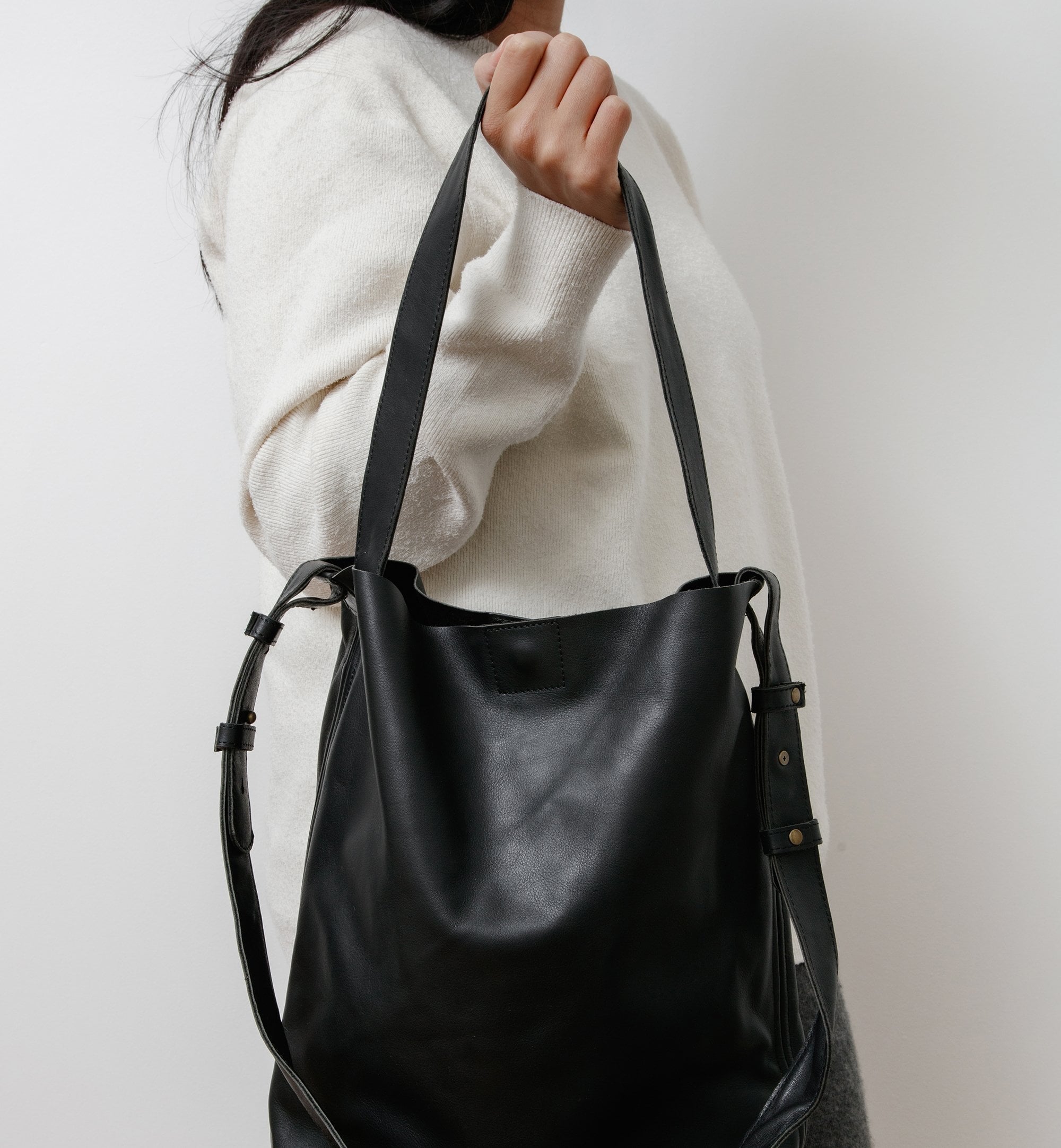 The Compact Bag - Black Leather – Cadine