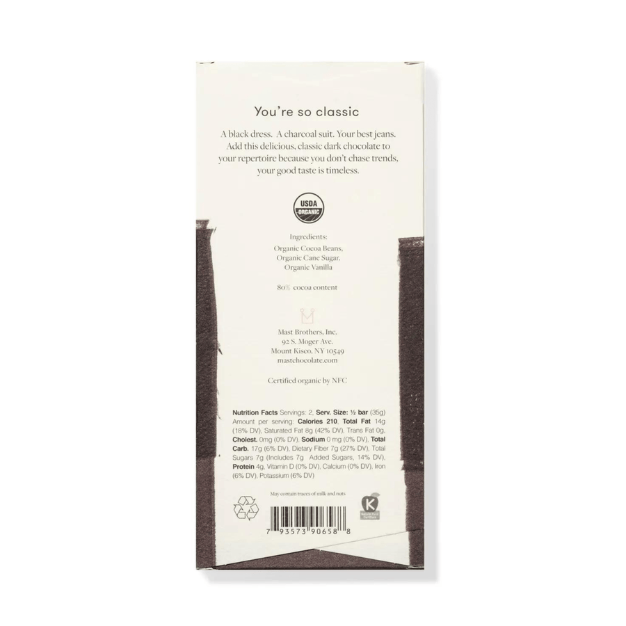 Mast Market — Organic Oat Milk Chocolate Bar