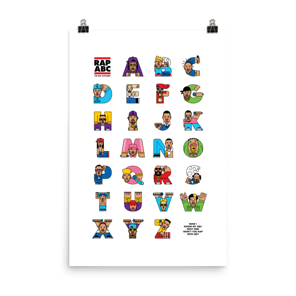 Rap Abc Poster Inches The Andy Shop