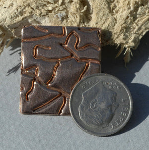 25mm x 22mm Rectangle with Texture Enameling Stamping Texturing Blanks - Variety of Metals
