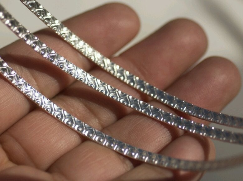 Sterling Silver gallery wire, patterned wire for making bracelets and rings  5.6mm wide thick flourish vines - Supply Diva