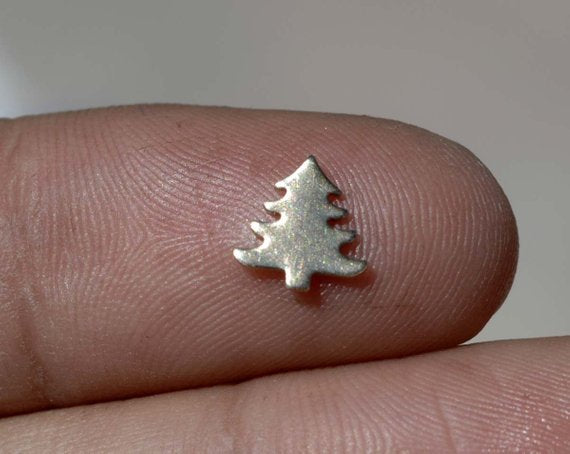 Buy Tiny metal Pine Tree blanks, Mini Christmas Trees online