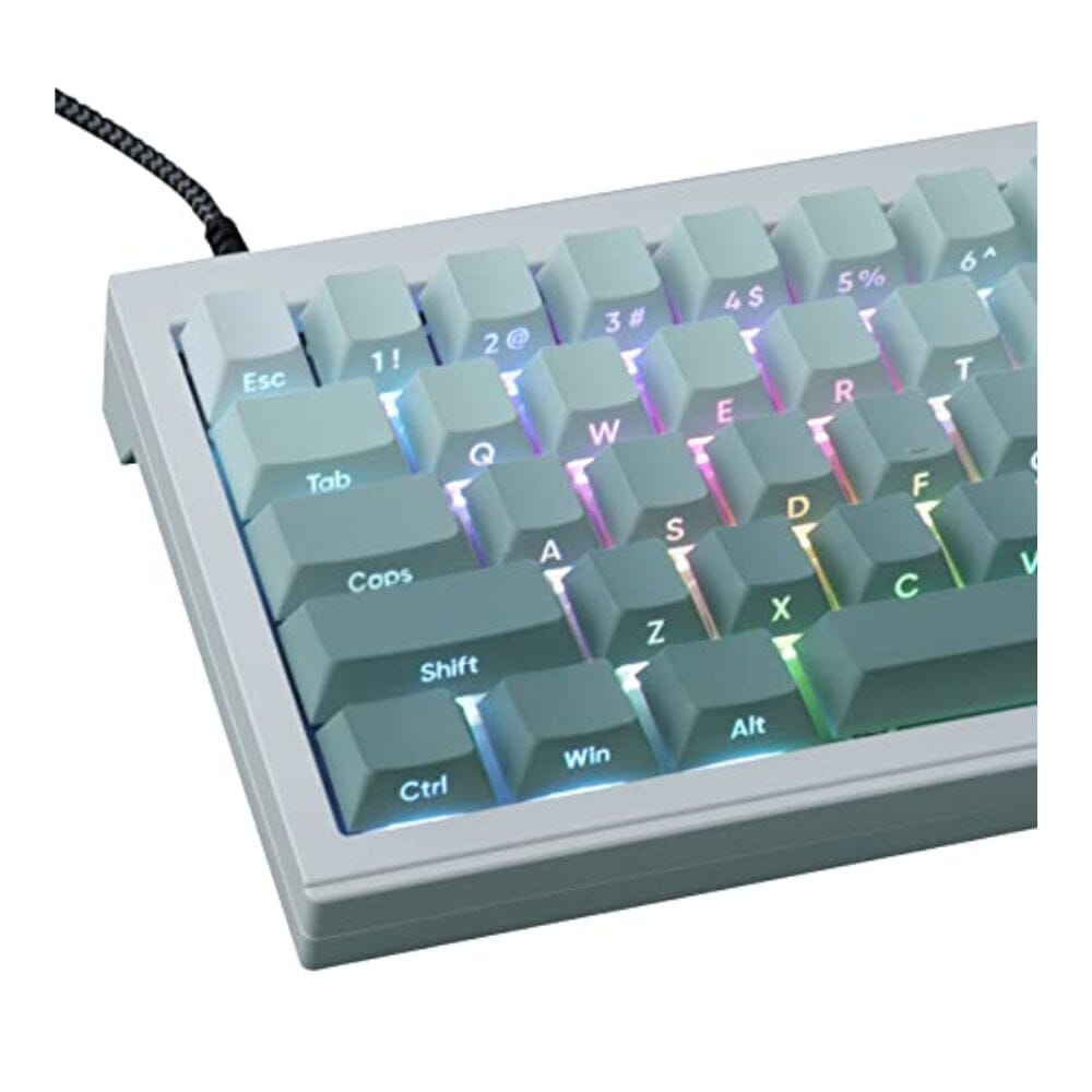 لوحة المفاتيح الميكانيكية JOMKIZ PBT keycaps, 135 Keys Double Shot Keycaps Side Engraved Transparent Keycap Set Cherry Profile Backlit Keycaps for Cherry MX Switch ASIN/ISO Layout Mechanical Keyboard