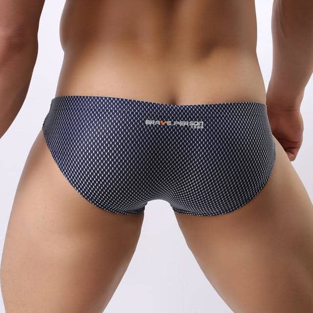Brave Person Mesh Briefs For Men • Navy Blue / S • Free Shipping Worldwide