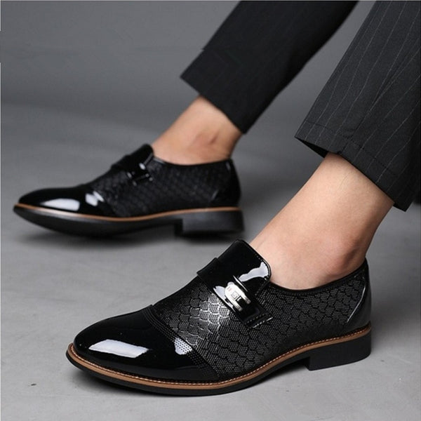 Men's Shoes - Fashion Patent Leather Dress Shoes – Luckbob