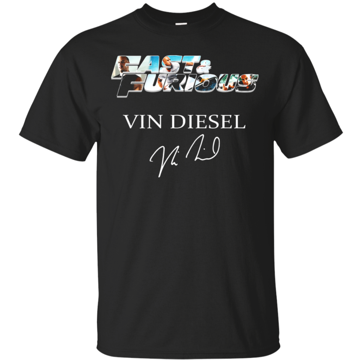 Fast And Furious Vin Diesel Picture In Name T-shirt