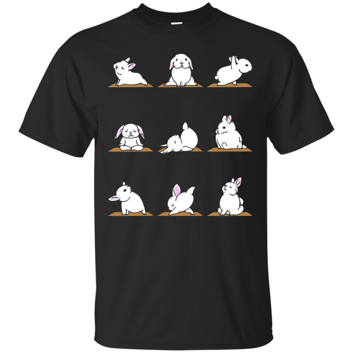 Fluffy Bunny Practicing Yoga T-shirt