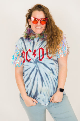ACDC Sequin Sleeve Party Tee