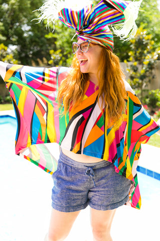 70's inspired geometric tunic