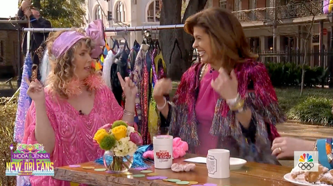 Hoda wearing a Tinsel Jacket on the Today Show
