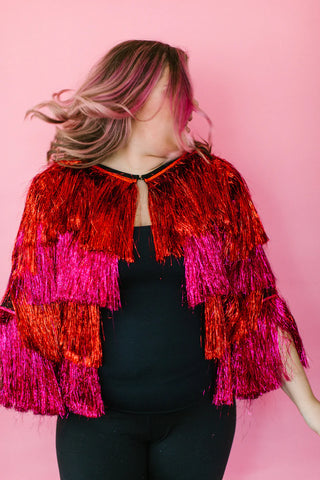 the lover (red and pink) tinsel jacket