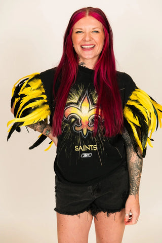 Saints Gold Sequin Party Tee – fringe co