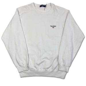 white polo crewneck sweatshirt