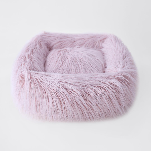 blush pink dog bed