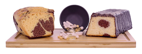 Vergleich der Nährwerte von Marmor CakeUp und herkömmlichen Marmorkuchen
