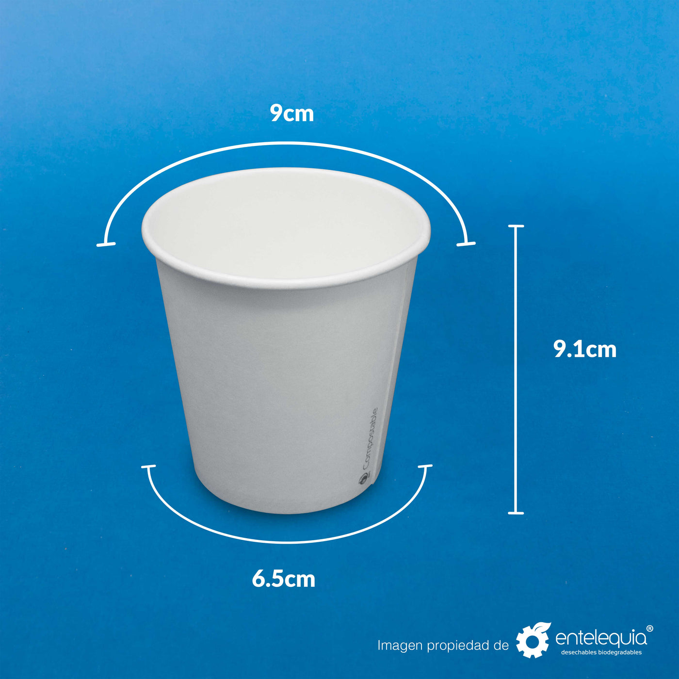 Escoger imagen apasionado Vaso de papel para bebida caliente de 10 onzas – Entelequia® Desechables  Biodegradables