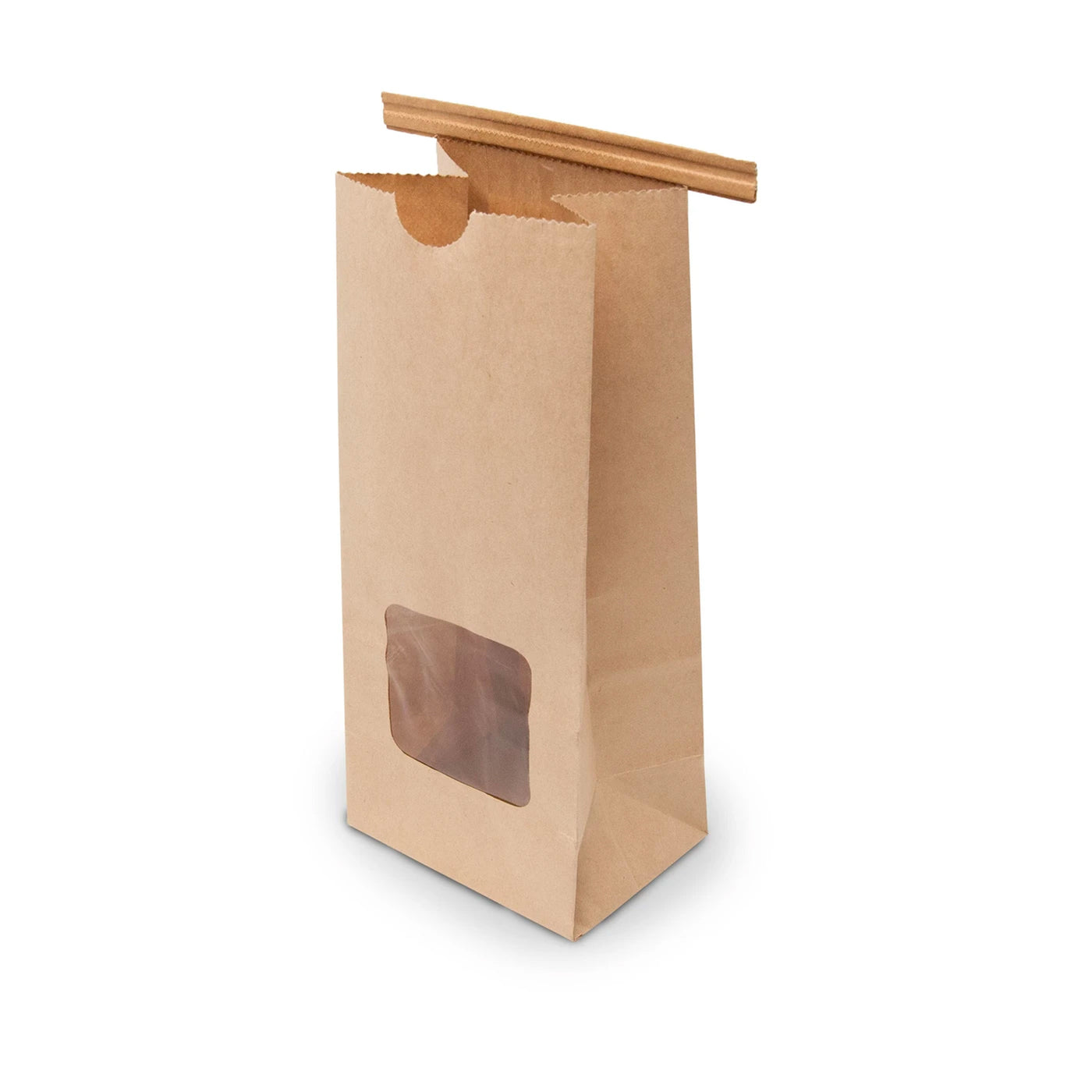 Bolsa papel kraft chica con ventana Entelequia® Desechables Biodegradables