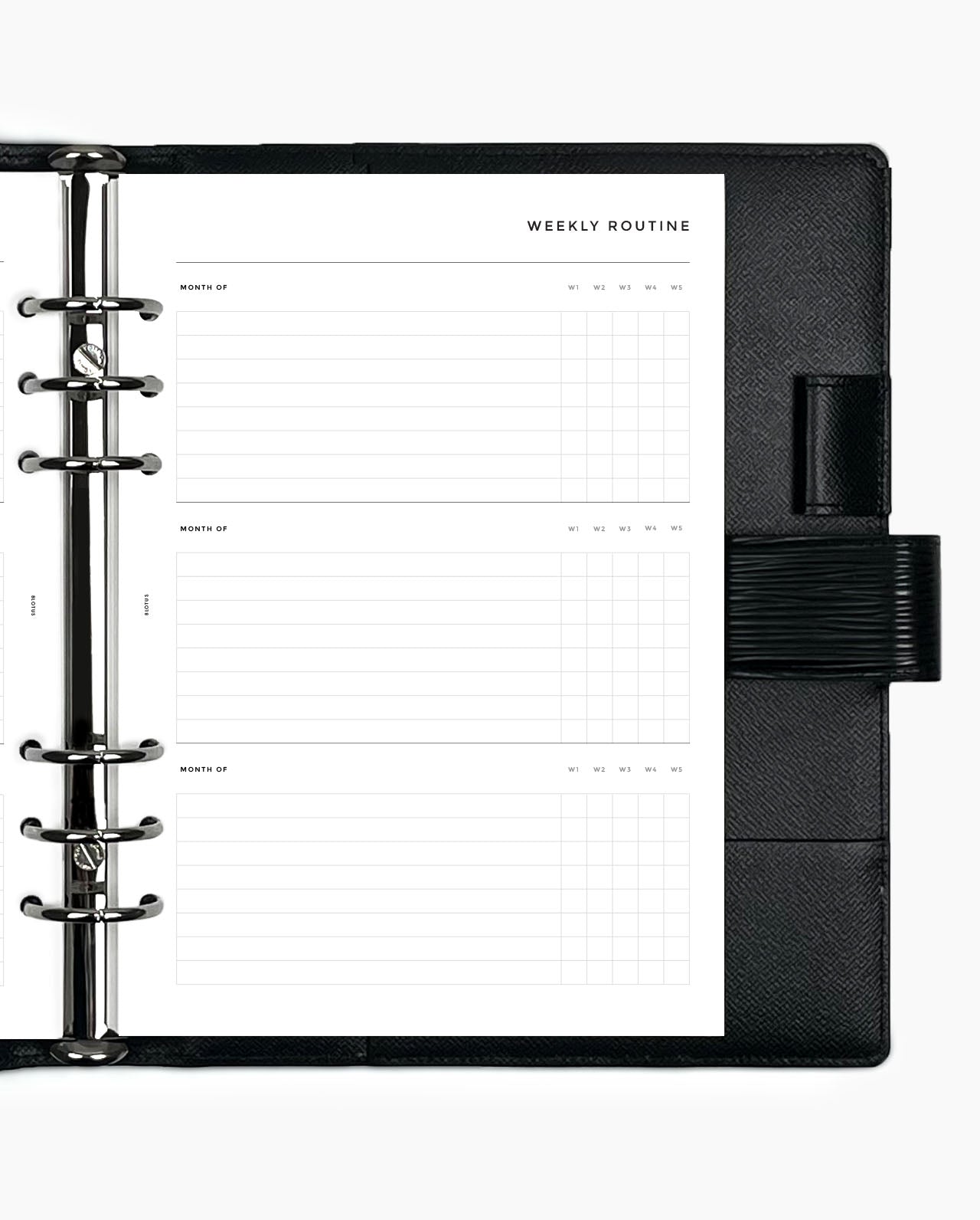 MN184 - Weekly Routine Planner Inserts (Special Order)