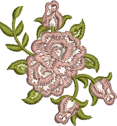 Rose Spray Embroidery design by Sue Box – Sue Box Creations