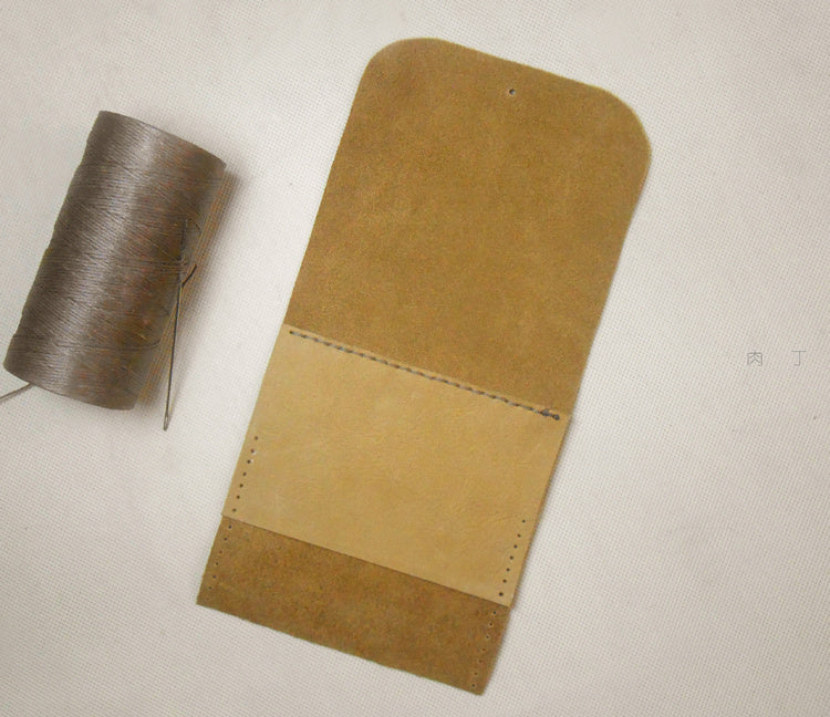 Cowhide leather DIY retro folding handbags - Practice Illustration Tutorial