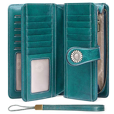 Lavemi Women's RFID Leather Wristlet Wallet
