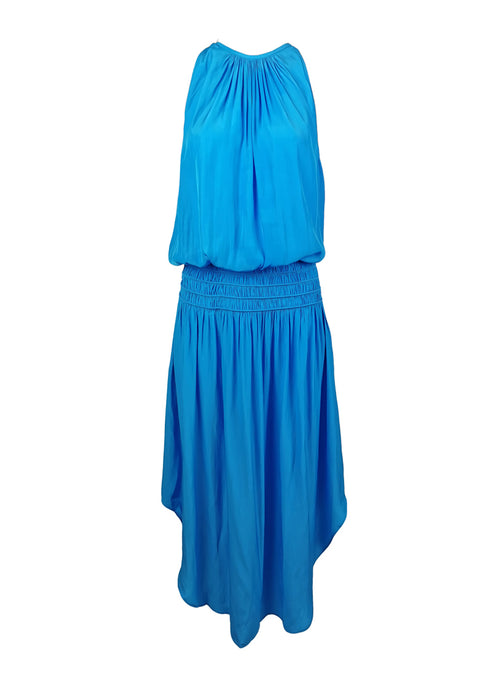 N180079 Front & Back Midi Dress *Light Blue