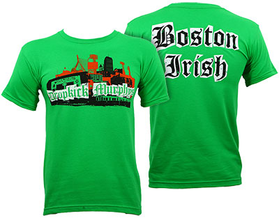 Dropkick Murphys Boston Irish On Kelly Green Mens Tshirt Punk Rock Shop