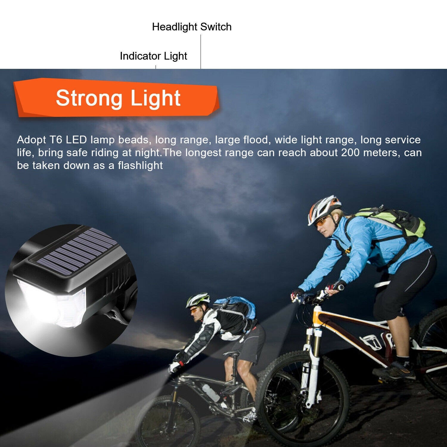 large bicycle headlight