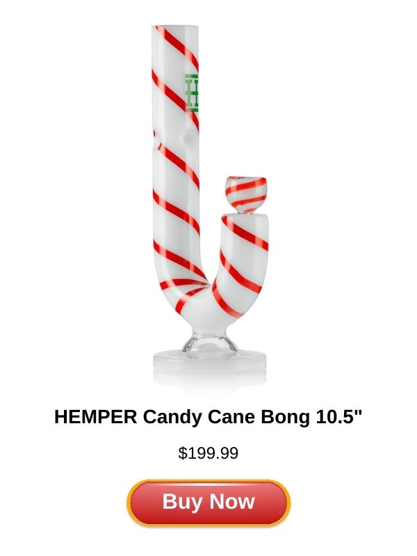 HEMPER Candy Cane Bong 10.5"