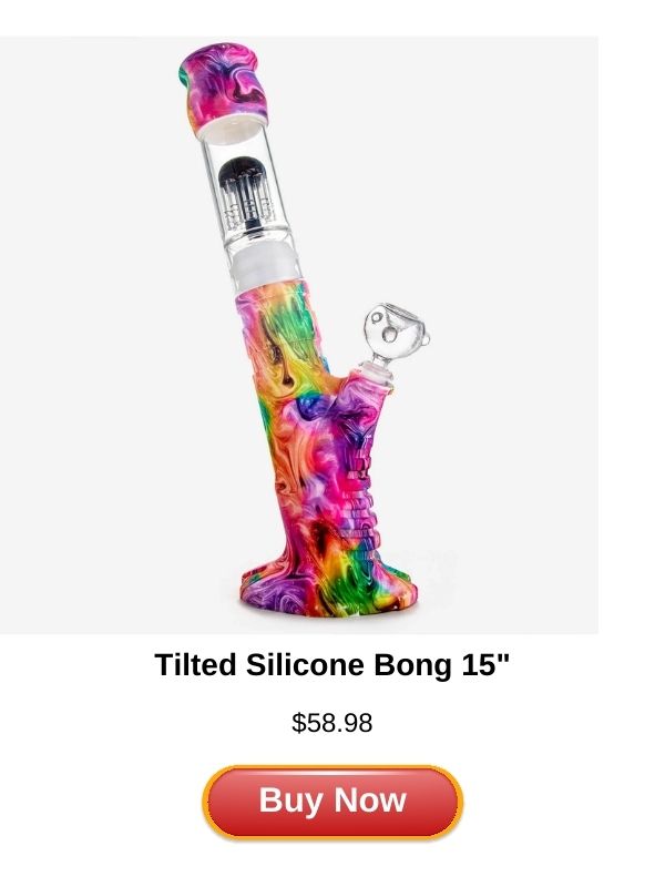 Tilted Silicone Bong 15"