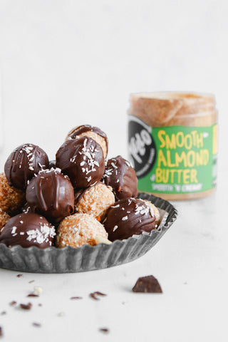 vegan almond butter truffles keto low carb recipe