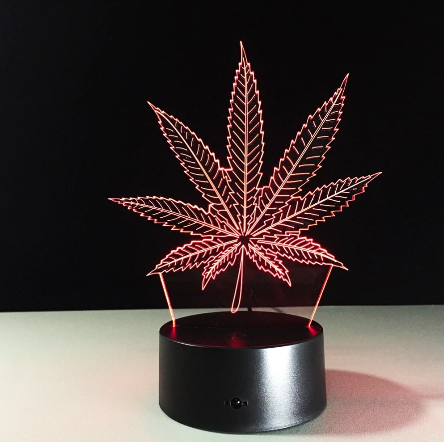 Maple Leaf 3D Night Light With 7 Colours
