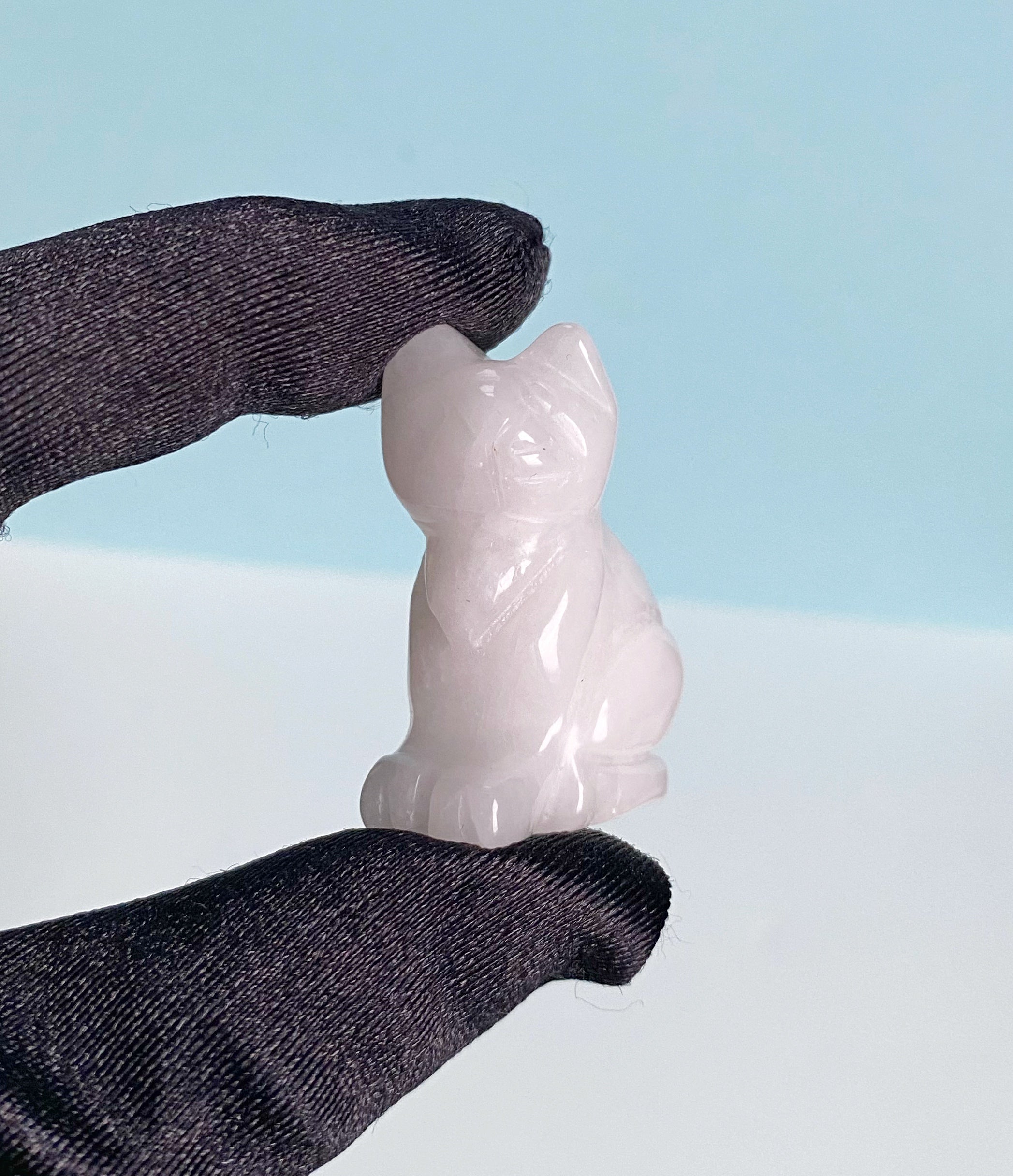 1.5” Quartz Cat Carving