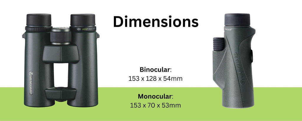 Monoculars are half the width of binoculars