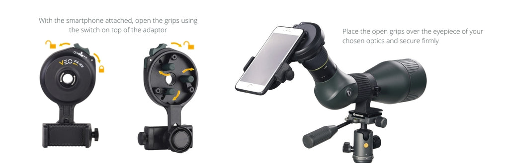 How to the VEO PA-65 Digiscope Adaptor to a spotting scope