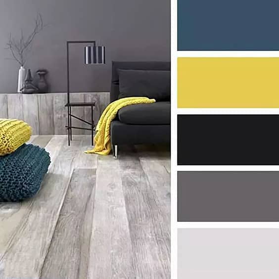 luxury navy blue black grey living room