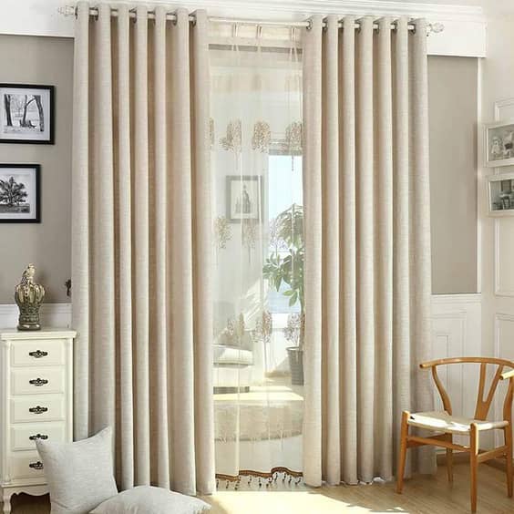 modern beige linen drapes custom living room darkening curtains