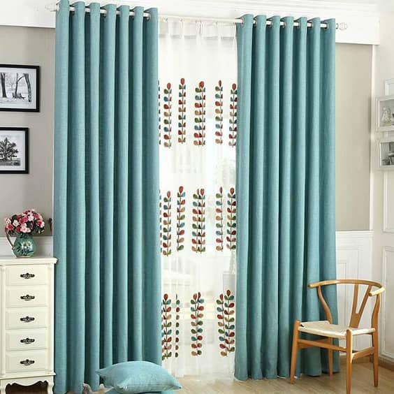 modern teal blue grommet drapes living room darkening curtains