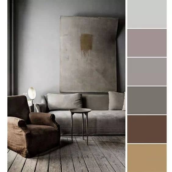 rustic off white grey brown living room