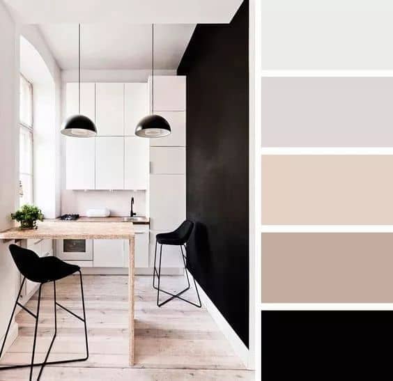 simple style white grey beige black pantry