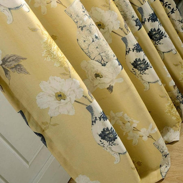 yellow decorative curtains