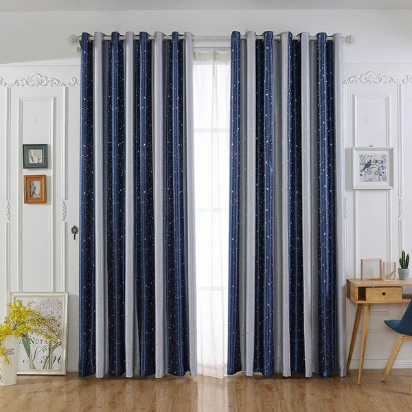 blue striped curtains target