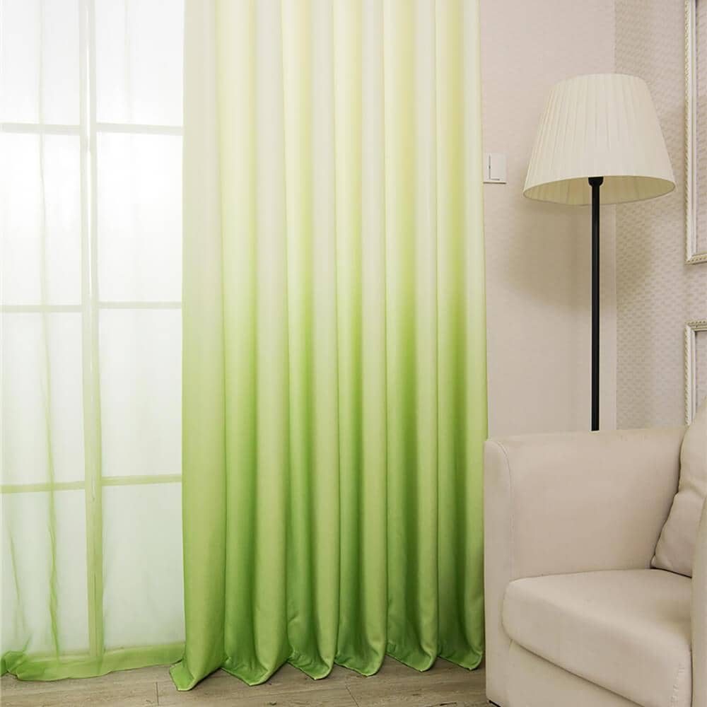 Wonderful lime green window valance Lime Green Ombre Curtains Polyester Drapes For Living Room Anady Top