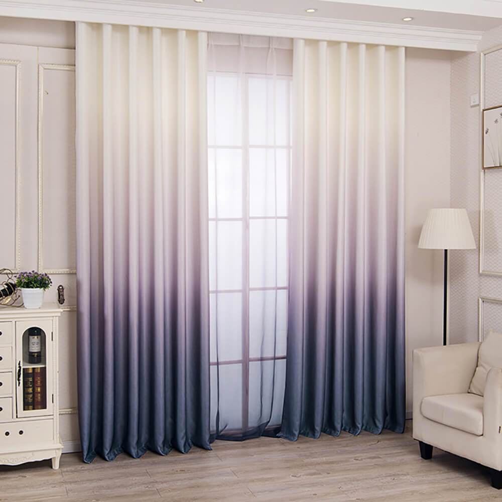 Grey Purple Ombre Curtains And Drapes For Living Room Anady Top