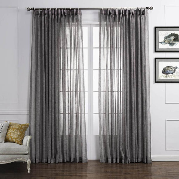 gray sheer curtains for french doors