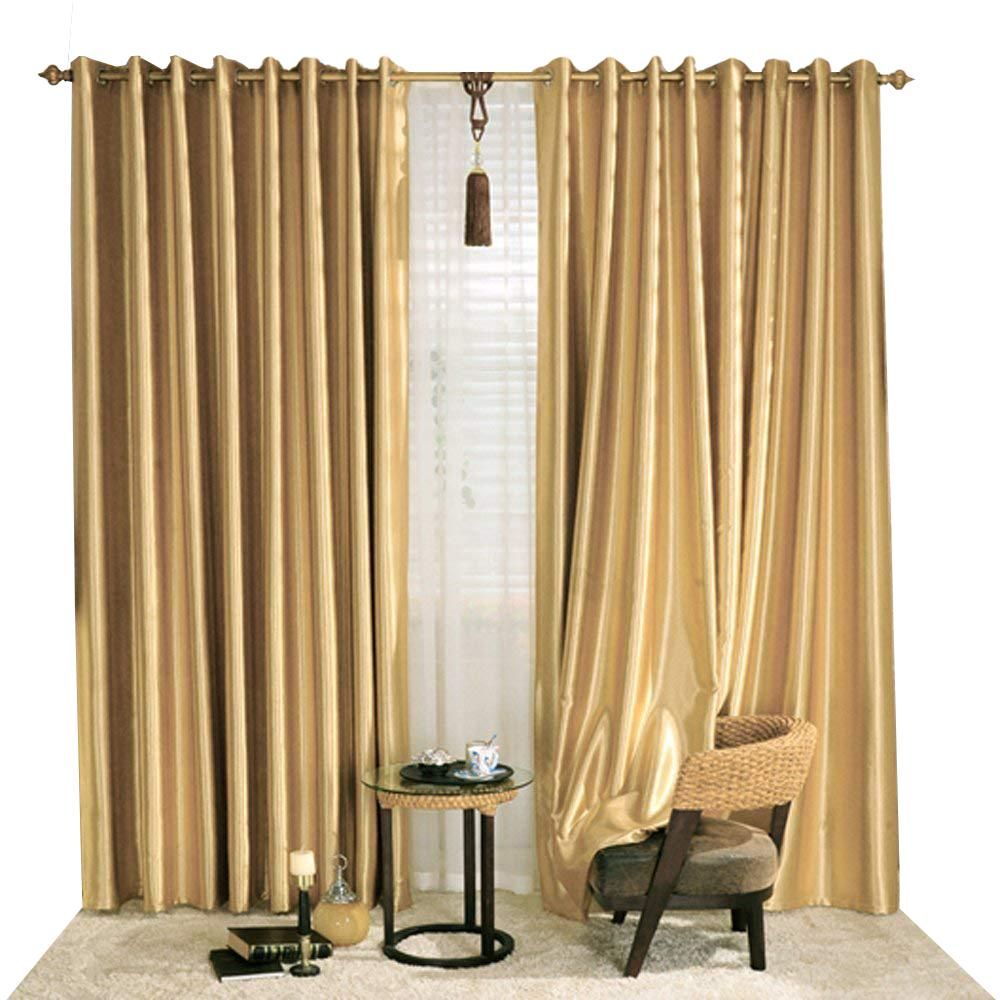 Koting Gorgeous Gold Blackout Curtains Thermal Insulated Drapes For Bedroom 2 Panels