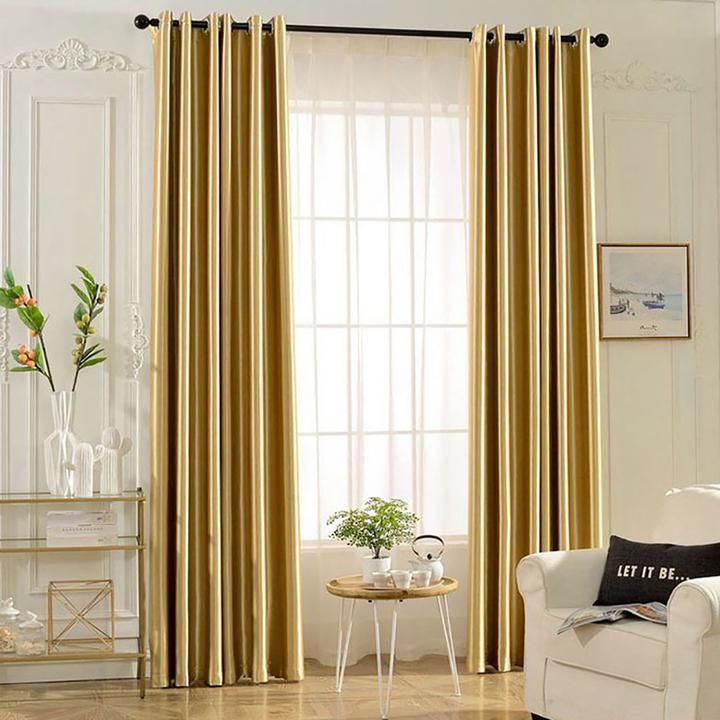 gold curtains